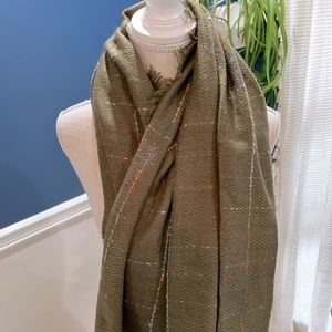 Blanket Scarf - Olive Green 100% Acrylic